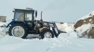 #belarus МТЗ 82.1 расчистка снега, погрузка сена