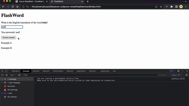 Vue.js Simplified - Conditional Rendering (#4) смотреть онлайн