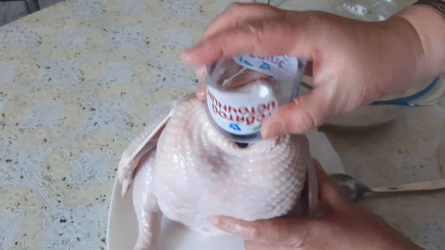 Курица фаршированная яйцами. Тултырылган тауык. Башкирская кухня. смотреть онлайн