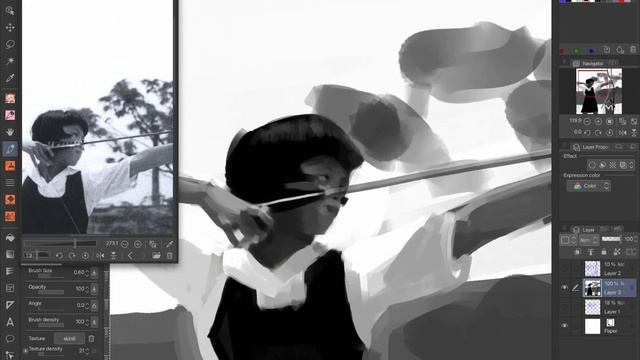 DIGITAL PAINTING - Real time value study [CLIP STUDIO PAINT for iPad] смотреть онлайн