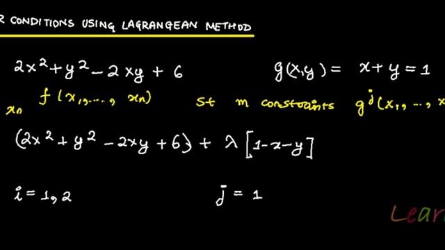 Lagrangean method first order conditions смотреть онлайн