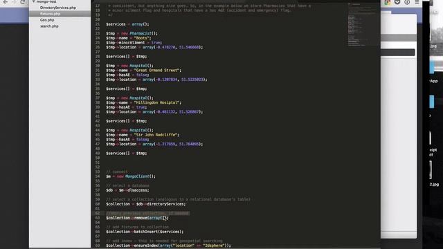 PHP and MongoDB, Geospatial query example смотреть онлайн