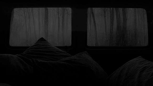 Сон в машине в сильный дождь и грозу для отдыха и сна. автомобильный кемпинг смотреть онлайн