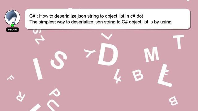 C# : How to deserialize json string to object list in c# dot смотреть онлайн