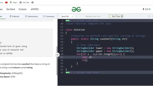 GFG POTD || Case-specific Sorting of Strings || Algorithm + Java Code || Hindi смотреть онлайн