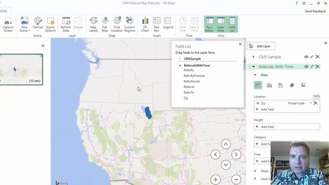 Excel Video 512 Multiple Datasets in 3D Maps смотреть онлайн