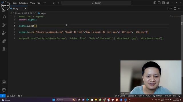 Tự động gởi email với file đính kèm, CC, BCC | Python cho người mới смотреть онлайн