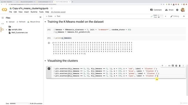 K Means Clustering in Python Step 5 lecture #68 смотреть онлайн