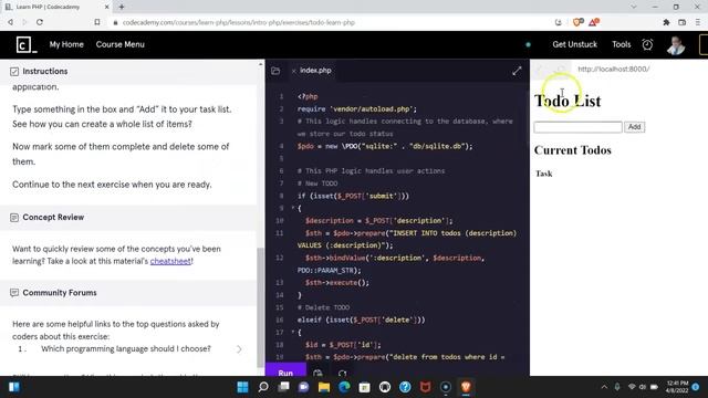 Todo App, Create, Read, Update, Delete, What is CRUD in PHP, How CRUD Works in PHP, Codecademy PHP смотреть онлайн