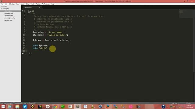 Les chaines de caractère en PHP / String variable in PHP смотреть онлайн