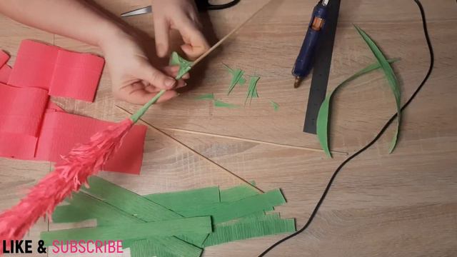 How to Make Reeds Flower From Crepe Paper Камышовый Цветок из Гофрированной бумаги, Ваза за 5 минут смотреть онлайн
