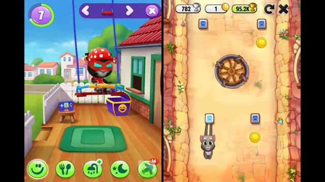 My Talking Tom 2 vs My Talking Tom - Android Gameplay #1 смотреть онлайн