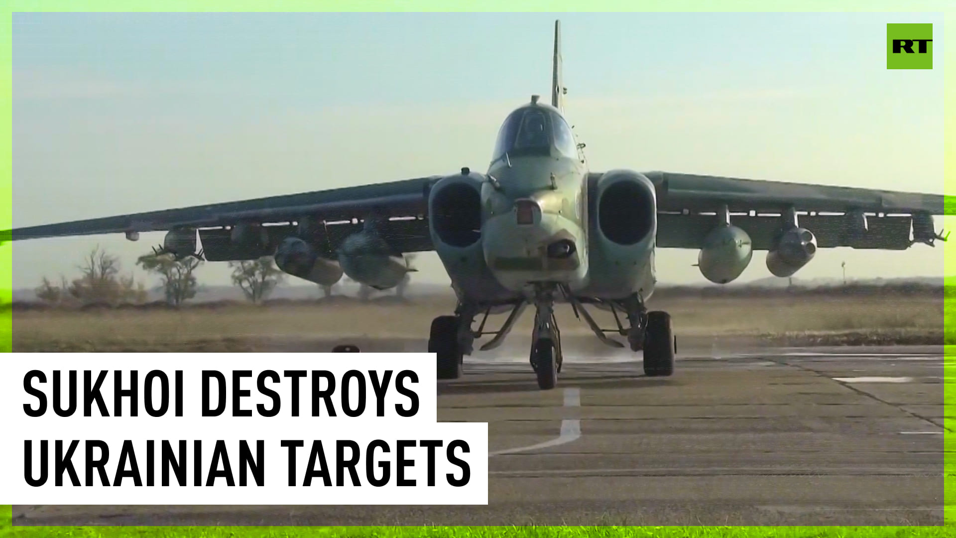 Russian Su-25 (Sukhoi) Fighter Jets Strike Ukrainian Positions