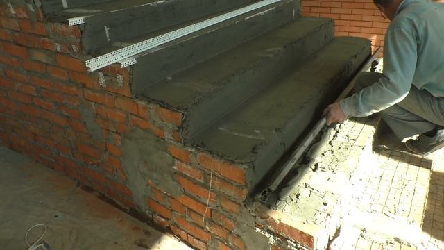 И снова подготовка основания ступеней под облицовку . смотреть онлайн
