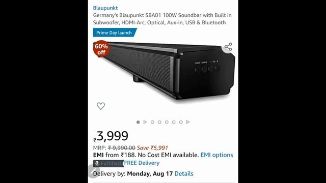 Amozon Prime Day Super Dhamaka Sale (70% OFF ON HOME THEATRE,SOUNDBAR,TOWER SPEAKER) смотреть онлайн