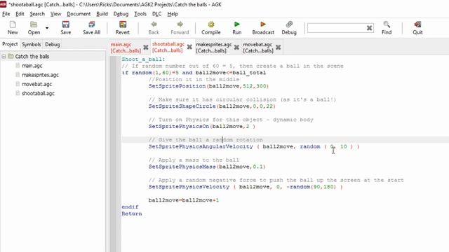 AppGameKit Tutorial #09 - 2D Physics - Catch the balls games Part 1 смотреть онлайн