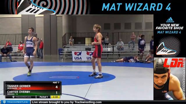 Mat 7 100 Tanner Gerber Wisconsin Vs Carter Overby Indiana смотреть онлайн