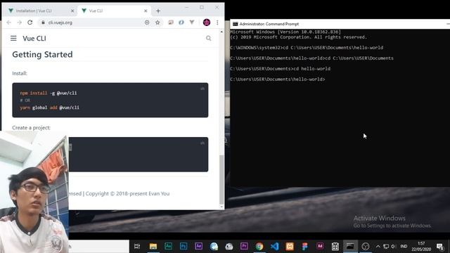 Tutorial Install Vue.js CLI Command Prompt kurang dari 5 menit | Tutorial Vue.js Indonesia смотреть онлайн