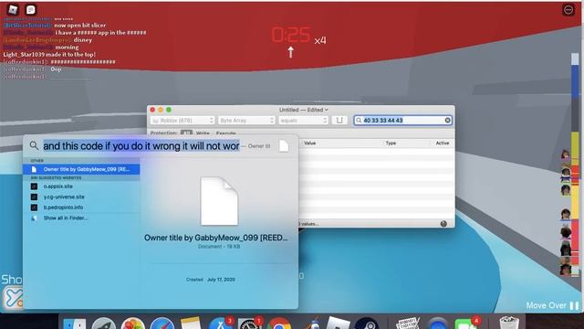 Roblox Bit Slicer hack (MAC ONLY) смотреть онлайн