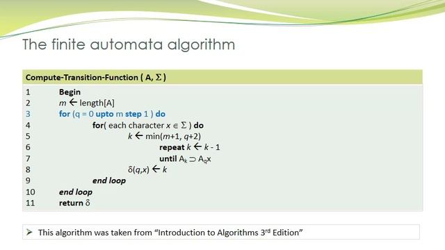 String Matching with Finite Automata смотреть онлайн