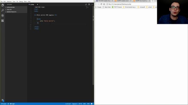 PHP INTRODUCTIE || Installeren en basis van PHP смотреть онлайн