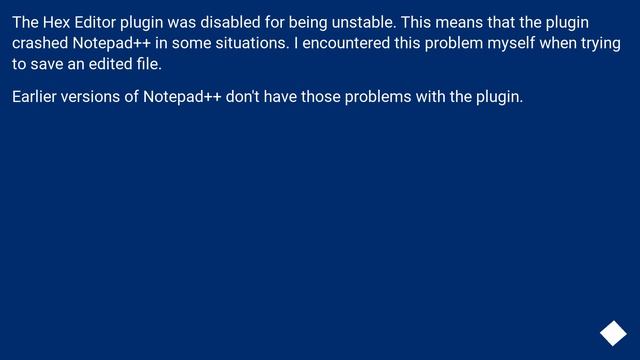 Why does Notepad++ disable the HexEditor plugin? смотреть онлайн