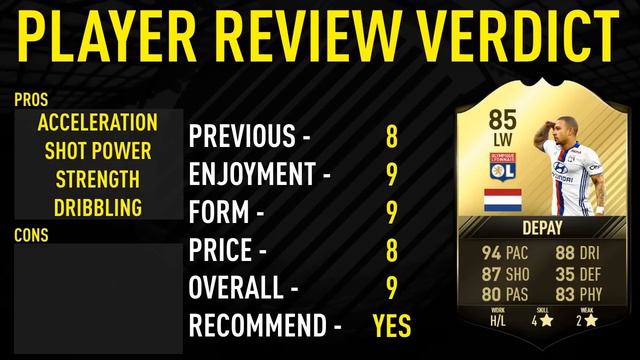 FIFA 17 SIF DEPAY (85) PLAYER REVIEW смотреть онлайн