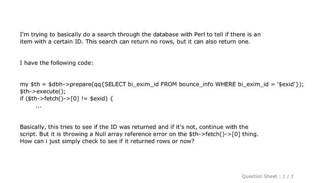 MySQL : How do I know how many rows a Perl DBI query returns? смотреть онлайн