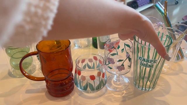 SUB）お気に入りの食器?大量マグカップとグラス?ZARA HOMEや韓国雑貨✈️廣田硝子の雪の花❄️