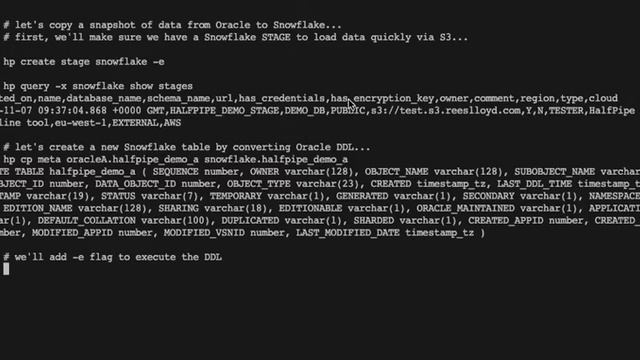 Halfpipe: Copy A Table Snapshot from Oracle To Snowflake смотреть онлайн