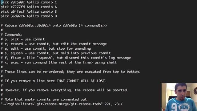 Tutorial de Git – 23. Rebase interactivo: reescribir el historial смотреть онлайн