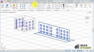 Развёртка 3D модели фасад в одну плоскость в AutoCAD