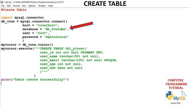 #MySQL : Create Table || Show Tables || Python-MySQL Connection смотреть онлайн