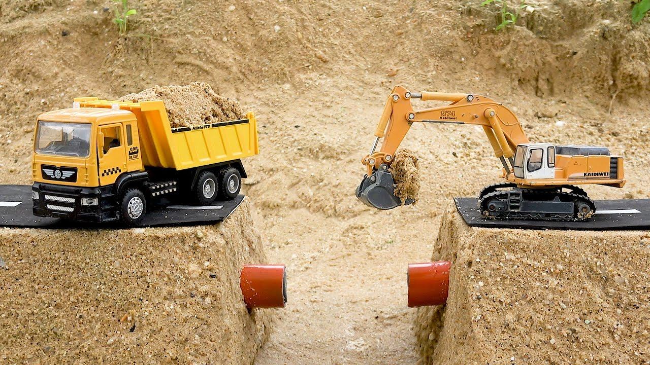 Подборка смешных видео с игрушечными экскаватор самосвал смотреть онлайн