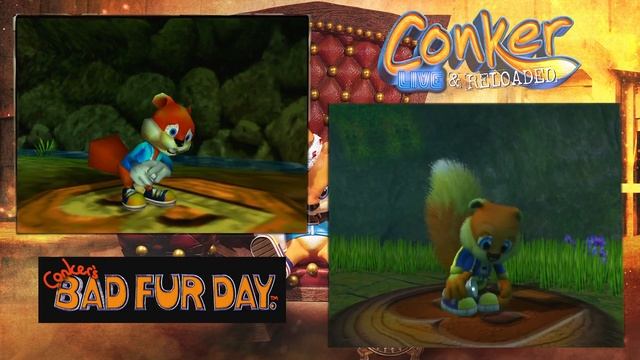 Conker's Bad Fur Day (N64) VS Conker: Live And Reloaded (Xbox) Graphics Comparison