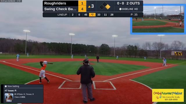 Swing Check Baseball 11U White vs Fieldhouse Roughriders 11u (2024.03.09) смотреть онлайн