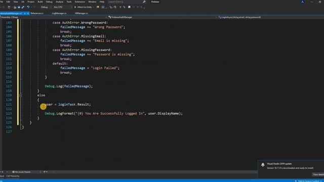 Firebase Authentication In Unity | User Login & Register | Tutorial #1 смотреть онлайн