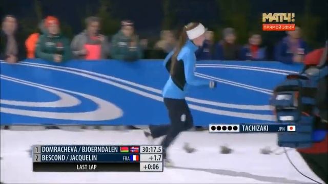 Бьорндален и Домрачева на Рождественской гонке 2018 смотреть онлайн
