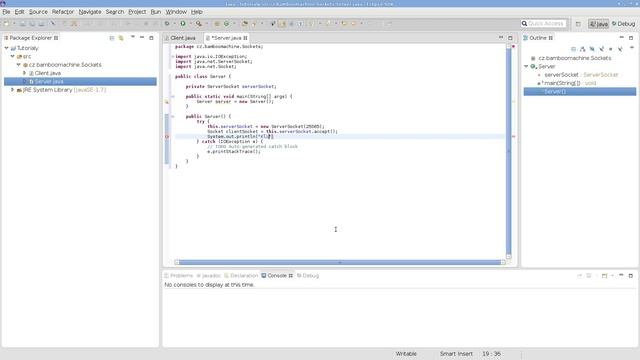 Java - Jednoduchý server (sockety) #1 смотреть онлайн