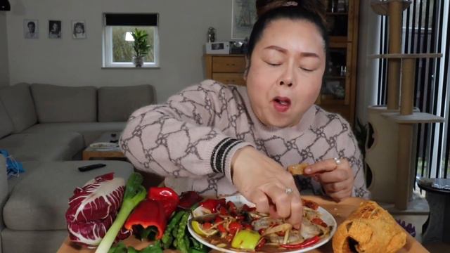 ตำนัวกุ้งสดเด้ง ⚠️🌶🔥 แสบสะเดิด🦐🦐🦐| ยายนาง