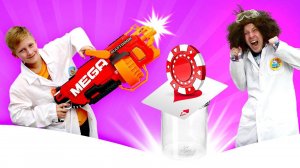 Секреты Фокусов с Нуб и Про! Весёлые уроки Физики - Инерция! Смешные видео научное шоу онлайн