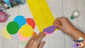 DIY Как сделать ОБЪЕМНЫЙ Китайский Фонарик из цветной бумаги на Новый Год. Новогодние поделки.