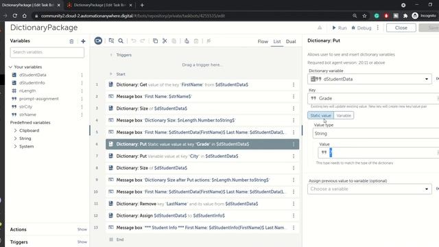 Dictionary Package in A360 | RPA A360 Tutorial | RPAFeed смотреть онлайн