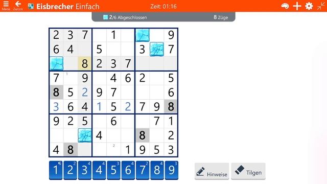 Sudoku Ice Breaker - Easy | Sep 4, 2021 | Goal: Clear 6 ice blocks in no more than 13 moves смотреть онлайн