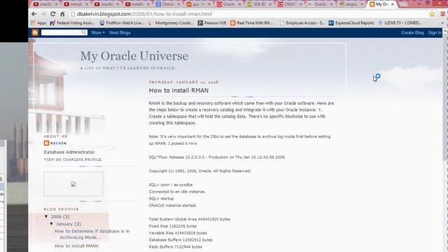 Installing recovery manager RMAN part 1 смотреть онлайн