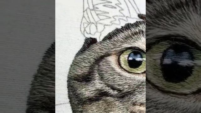 Embroidery of cat looking so real | Krafty 123 смотреть онлайн