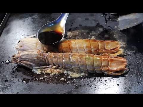 Тайваньская уличная еда - Креветка-богомол морепродукты Тайвань