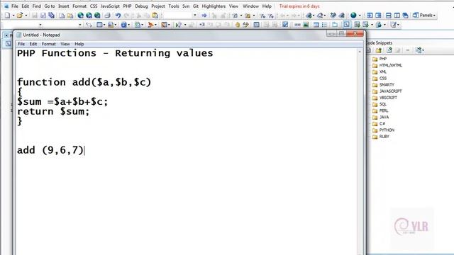 function with retun arguments php english-vlr training смотреть онлайн