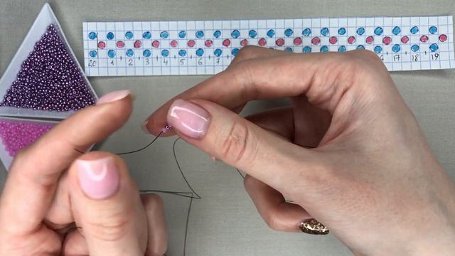 Простое кольцо из бисера в технике крестик 3 варианта + схема. Подробный разбор для начинающих смотреть онлайн