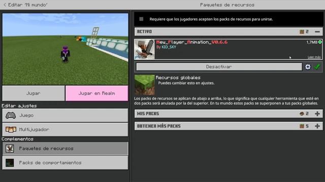 ACTUALIZACIÓN DE NEW PLAYER ANIMATION ADDON para MINECRAFT PE 1.17 - 1.18 смотреть онлайн